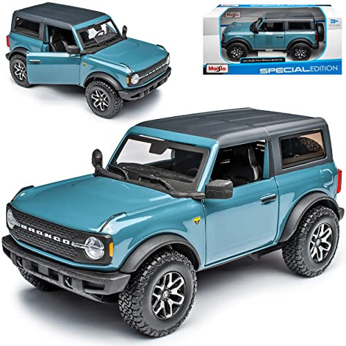 Ford Bronco Blau Grau 6. Generation Ab 2021 1/24 Modell Auto