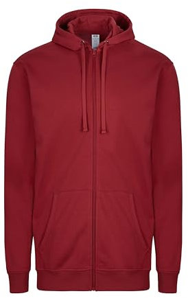 Mukua Sf270u Felpa con Cappuccio con Zip, Cramoisi, M Unisex-Adulto