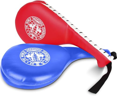 Retoteng 2 Pack Taekwondo Double Kick Target Pads Durable Strike Boxing Pads Martial Arts Equipment Karate Kickboxing Punch Pads MMA Practice for Kids Youth Adult