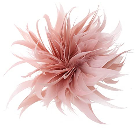 BYUTFA Feder-Anstecknadel, modische Schal-Schnalle, Brosche, Clip, Weihnachten, Anstecknadel, Brosche, Schmuck, Feder-Blumen-Abzeichen, Anstecknadel für Frauen und Mädchen