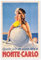 Monte Carlo (französisch) Poster von Vintage Travel Collection 70 x 100 cm Blau Wandbilder Wanddeko