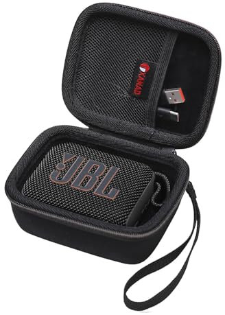 XANAD Hartschalen-Schutzhülle für JBL GO 4 / GO 3 tragbarer Bluetooth-Lautsprecher – Reise-Schutzhülle, Aufbewahrungstasche (schwarz)