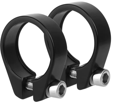 Koorium® 2 morsetti per tubi, morsetto per sella bicicletta, sella per bicicletta, in lega di alluminio, morsetto per tubo sella, accessori per bicicletta, adattatore per mountain bike e MTB, colore