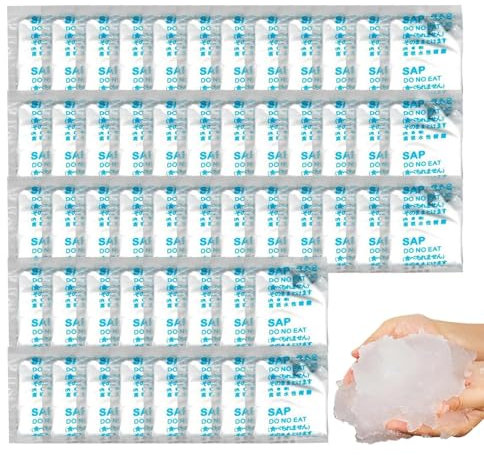 Amesor 50 Stück Tragbares Toilettenpulver, Urinabsorbierendes Pulver, Absorbierendes Toilettengel, KOT-Urin-Pulver, Saugfähiges Toilettenpulver Mit Polymerformel Für Reisen, Wandern, Camping,