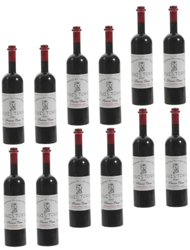 ibasenice 12 Pièces vin de Maison de Tableau Decoration décoration de Table 1/12 Jouet Bouteille Miniature Petites Bouteilles de vin Jouets pour Enfants Mini Bouteilles d'alcool