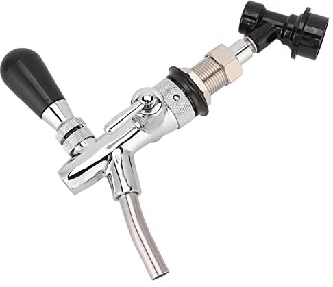 Grifo de Cerveza Ajustable, Máquina de Cerveza de Barril de Vástago Largo, Grifo de Cerveza para Bares, Hoteles, Restaurantes, Elaboración Casera, Adecuado para Cerveza o Barril