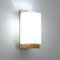 Mckalen Aplique de Pared Interior de Madera, Lámpara de Pared E27 Moderno, Simple Luz de Pared con Pantalla de Vidrio para Dormitorio Pasillo Escalera Sala de Estar