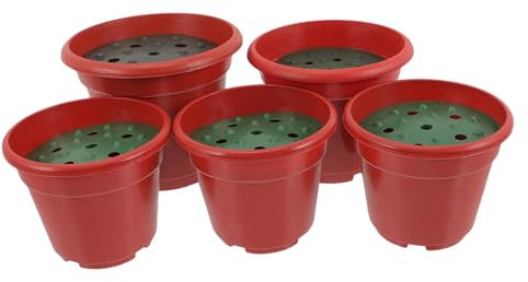 KONTONTY Pots De Pépinière en Plastique 1 Ensemble De Pots De Fleurs pour Plantes Salon Pots De Fleurs Intelligents Conteneur De Fleurs Feuille De Plastique pour La Densité De Direction