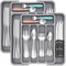 Lifewit Bandeja Cubiertos Cajon,BPA Free Organizador Utensilios Cocina, Cubertero Extensible para Cuchillos/Tenedores, Separador Herramientas Encimera, Almacenaje Accesorios Armario, 2 Paquetes Gris