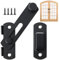 1PCS Thicker Garage Door Lock Gate Lock Black Door Stainless Steel Gate Bolt Latch Small Gate Bolt Sliding Door Lock Flip Gate Latches for Wine Cabinet Outdoor Garage Window Garden Closet Door