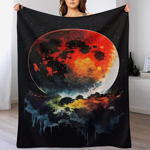 AAPZY Planet Sternry Sky Flanell Fleece Decke, Kuscheldecken, Superweiche Leichte Flannel 3D Für Couch Bett Flauschige Wohndecke （180×200cm）