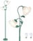 Stepeak Grün Stehlampe Wohnzimmer, 2-flammige Blume Lampenschirm Stehlampe mit LED Glühbirne, Maiglöckchen Blumenlampe, Flower Floor Lamp, Modern Stehleuchte für Schlafzimmer, Kinderzimmer, Büro