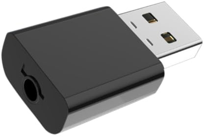 Housoutil Drahtloser Audio Adapter 5.0 EDR Abs Schwarz Sender Empfänger | Kopfhörer und Heimkino, 10m Reichweite, Plug And Play, Kompakt und Kabellos