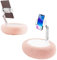 Ruiqas Cozy Tablet Pillow Stand, 360°Adjustable Phone Holder with Detachable Snack Bowl For Reading Watching,Compatible with Kindle Kobo iPad Phone (4.7-13),Pink