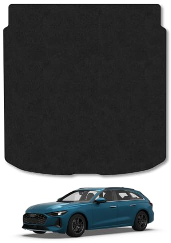 Audi A5 (2025+) [Avant] Carpet Boot Mat | Black Edge Trim Tailored Fit Boot Liner Full Coverage Protection Accessories Easy Clean Anti Slip Made in the UK