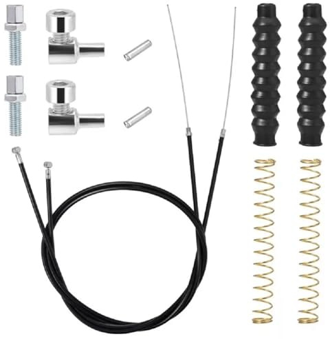 FiTspi Bremskabelsatz Antriebsrollator Ersatzteile, 45 Zoll Bremse Walker Kabel, Universal Kabelantrieb Walker Teile für Klapprollstuhl Rollator