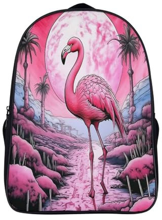 kaiyun Flamingo Schultasche Rucksack Atmungsaktivem Design,geeignet Für Teenager,Kinderschultaschen,mit Großem FasSonnegsvermögen 16 inch