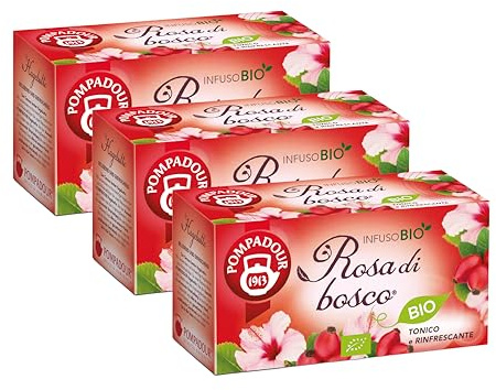 Pompadour Infuso Rosa di Bosco BIO, 54 Filtri (3x18)