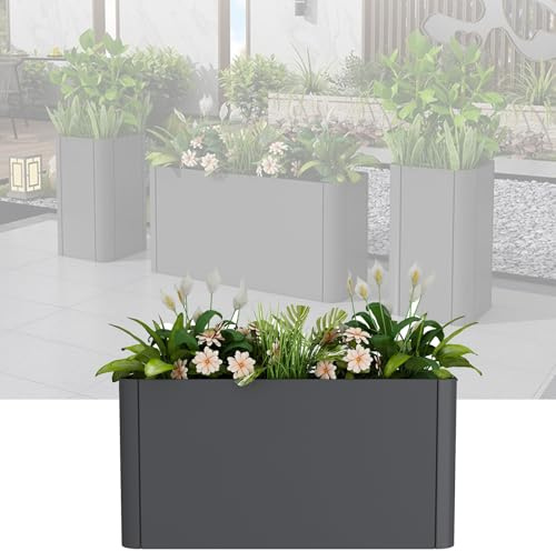 YJEUZCD Restaurant Screen Divider With Planter Box, Outdoor Commercial Dining Table Partition, Backyard Raised Garen Bed Low Fence(100x50cm/39.3x19.6in)