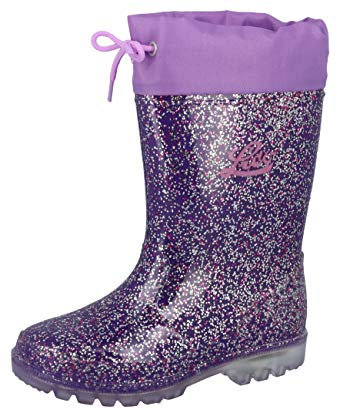 Lico Powerlight W Blinky Stivali di gomma, Bambine e ragazze, Viola (Lila/Pink/Silber), 35 EU