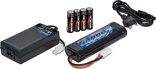 Carson 500607013 Expert Charger NiMH Compact 4A Lade Set - Einstellbare Ladegeschwindigkeit, Leistungsstark, Benutzerfreundliches LCD-Display, Praktisches Zubehör, schwarz