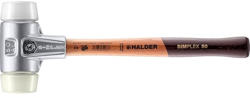 SIMPLEX-Schonhammer, Superplastik/Nylon; mit Aluminiumgehäuse und hochwertigem Holzstiel | D=50 mm | 3178.050