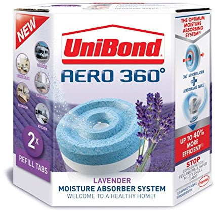 12 X UniBond 2091273 Moisture Absorber Refill Lavender 3 in 1 Power Tab
