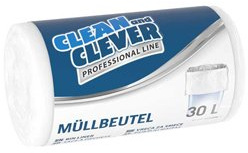 Stammartikel Müllbeutel Professional Line Clean and Clever 30L weiß PRO 73
