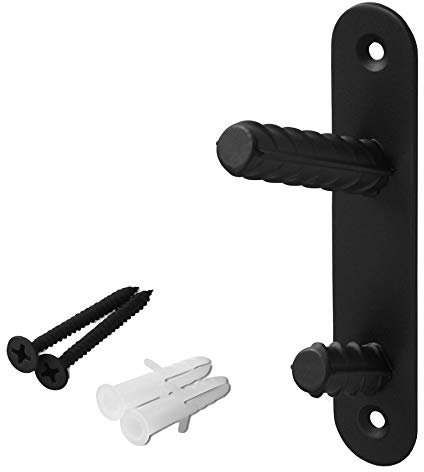 Crochet pour Vêtements B50 25 x 120 x 60 mm Entraxe : 96 mm noir opaque Crochet Double Acier d’Armature Patère de Mur