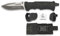 Navaja K25 Color Negro Hoja Titanio 9,5 cm para Caza, Pesca, Camping, Outdoor, Supervivencia y Bushcraft K25 19588 + Portabotellas de regalo