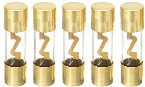 Mintice 5 x 80A AGU Sicherung Auto Automotive Audio Power Sicherheit schützen Glasrohr vergoldet Schutz
