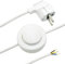 3m Zuleitung Weiß mit Schutzkontaktstecker & Fußschalter – 3-adriges Stromkabel 250V, IP20 Basic