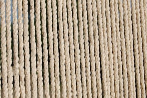 Rideau de Porte en Corde Beige Toulon 100 x 230 cm