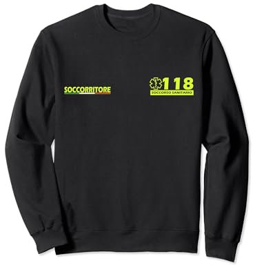 SOCCORRITORE Soccorso Sanitario 118 (STAMPA FRONTE-RETRO) Felpa