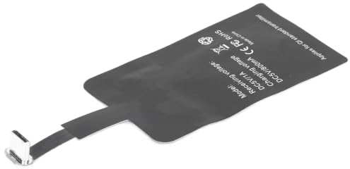 Dpofirs Qi Typ C Ultradünner Drahtloser Ladeempfänger, Typ C DC 5V/800mA Universal Ladegerät Adapter Tragbarer Qi Wireless Ladeempfänger für Mobiltelefone