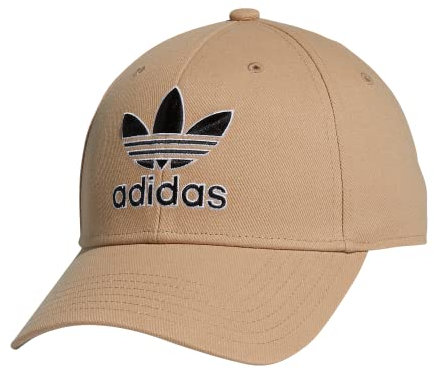 adidas Originals Men's Icon 2.0 Structured Precurve Snapback Cap, Magic Beige/Black/White, One Size