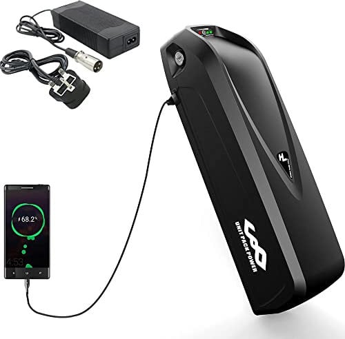 (1-7 Days Delivery) Electric Bike Battery 36V15AH Fat Tire Mountain Ebike Lithium Ion Batteries with Charger and USB Port for 100W 200W 250W 350W 500W Bafang Mid Drive or Other Bicycle Motor