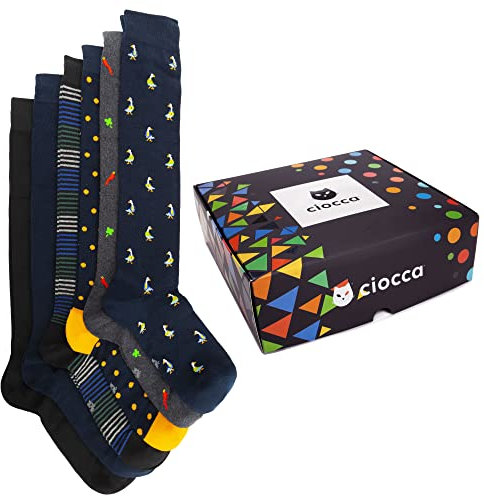 Ciocca Calze Uomo Lunghe Fantasia Caldo Cotone Morbide e Confortevoli - Confezione 3/6 Paia Autunno Inverno [BOXCW6_VAR_11_1]