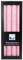 Kerzenfarm Hahn Stearin Stabkerze Set, rosa