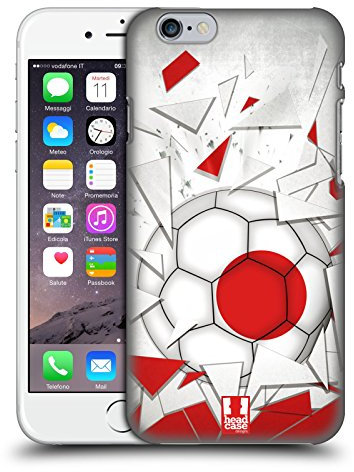 Head Case Designs Japan Fussball Glassplitter Harte Rueckseiten Handyhülle Hülle Huelle kompatibel mit Apple iPhone 6 / iPhone 6s