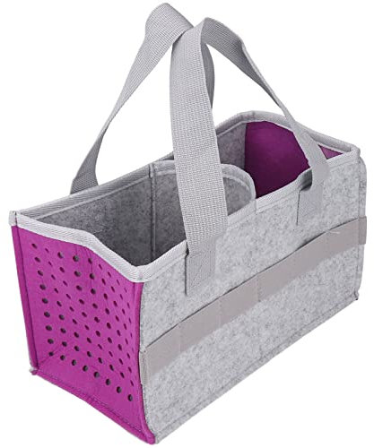 Carrying Case for Tonies Starter Set, Foldable PortableTravel Storage Bag with Handle Large Space Felt Organizer Case for Tonies Figurines, for Kids Toniebox Accessories (Purple)