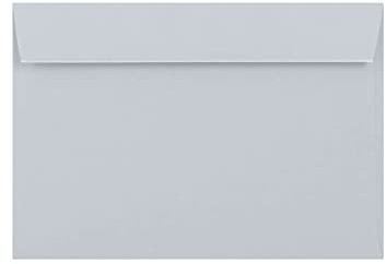 C6 Coloured Envelopes for A6 Greeting Cards Wedding Invitations & Crafts (114x162mm) Pack of 50 (Light Grey Peel & Seal)