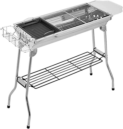 Holzkohlegrills Barbecue Cooking Outdoor Tragbarer Edelstahl-Holzkohle-BBQ-Grill Für