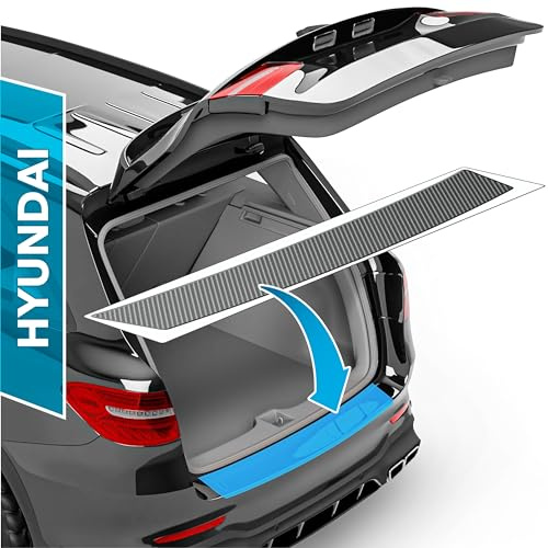 uProtect Auto Ladekantenschutz Folie für Hyundai i30 Kombi 3 (III) PD I 2017-2026 - Stoßstangenschutz, Kratzschutz, Lackschutzfolie - Carbon Optik Selbstklebend