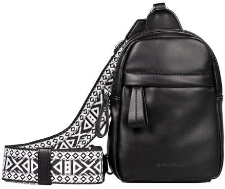 TOM TAILOR Palina Damen Shopper Umhängetasche Reißverschluss Groß Schwarz