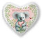 PR Print Royal Herzkissen mit Namen Personalisieren - Koala Kissen mit Namen - Geschenke für Tochter, Namenskissen, Personalisierte Geschenke mit Tieren | inkl. Füllung, Weiß, 40 x 44 cm
