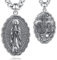 AEONSLOVE Jungfrau Maria Halskette Sterling Silber Virgen de Guadalupe Anhänger Madonna Wundertätige Medaille für Damen Herren Religiöse Amulett Schmuck Katholisch Christlich Geschenke