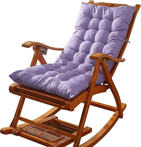 RUYICZB Hochlehner Sitzauflagen, Sonnenliege Auflage Mit Krawatten Liegestuhl Stuhlkissen, Für Gartenmöbel Hochlehner Polsterauflage Hochlehner Auflagen Wohnzimmer Balkon 125 * 48Cm,Lila