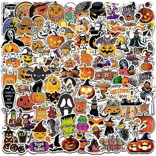 KATELUO Halloween Kürbis Aufkleber, Halloween Sticker, Halloween Deko, Halloween Fensteraufkleber, für DIY Laptop Gepäck Kühlschrank Skateboard Auto Motorrad Fahrrad Phone Dekor Graffiti Aufkleber
