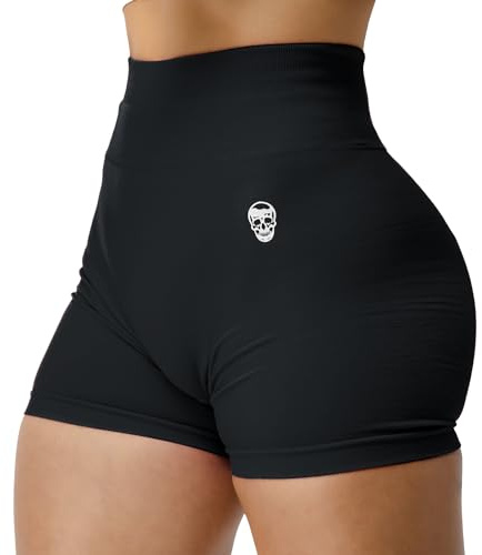 Gymreapers Infinity Nahtlose High Taille Trainingshorts Bikerhose für Damen Sport Studio Laufen Pilates Yoga Sport Kurz
